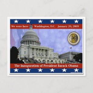 We Were Here - 2009 Inauguration of Barack Obama Postcard