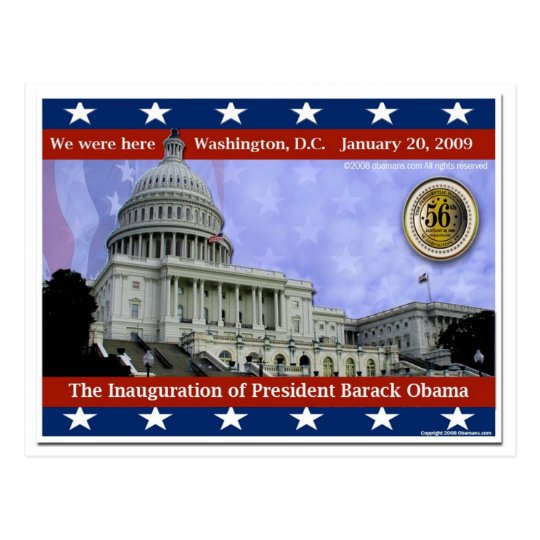 We Were Here - 2009 Inauguration of Barack Obama Postcard