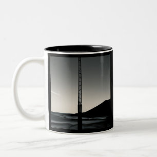 We Were Here black two tone mug