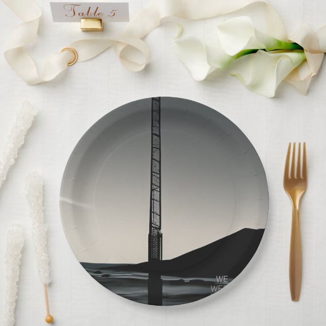 We Were Here large paper plates (Wedding)