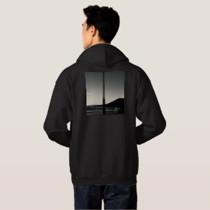 We Were Here w title men black hoodie back