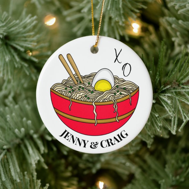 We were Ramen To Be | Funny Christmas Pun   Ceramic Ornament (Tree)
