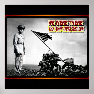 WE WERE THERE NEGRO MARINES 1945 POSTER