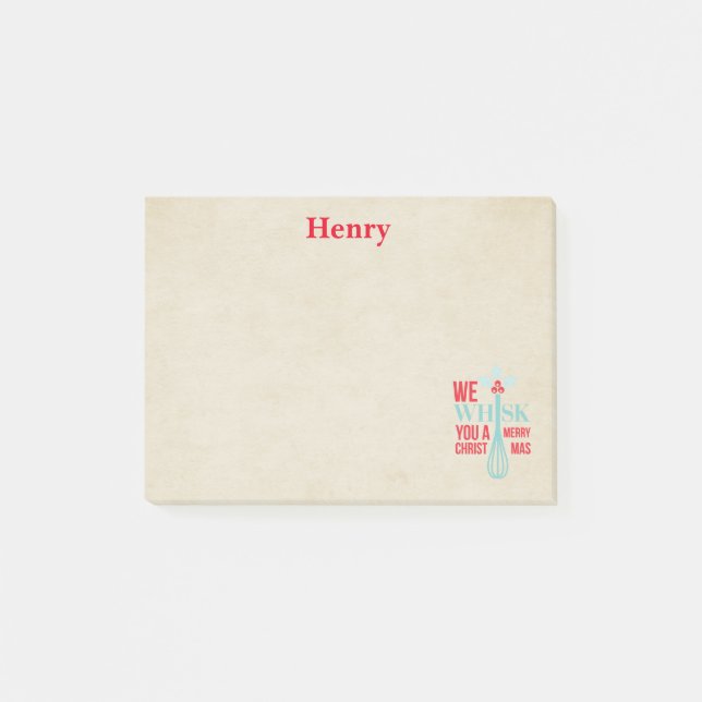 We Whisk you a Merry Christmas Post-it Notes (Front)