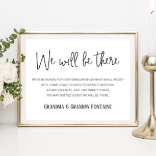 We Will Be There Memorial Seats Names Graduation  Poster