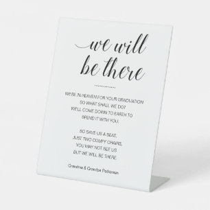 We Will Be There Memorial With Names Graduation Pedestal Sign