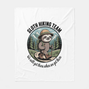 We Will Get There Eventually Sloth Hiker Fleece Blanket