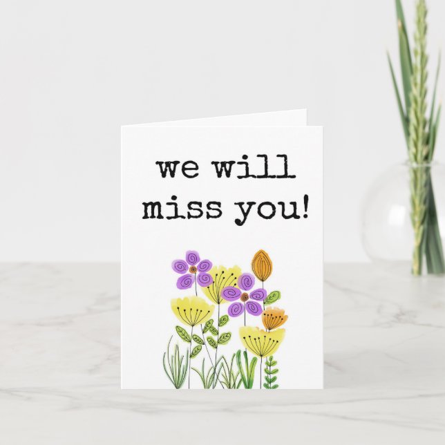 We Will Miss You, Goodbye, Good Luck, Coworker Card (Front)