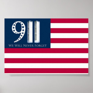 We Will Never Forget 9/11 Poster
