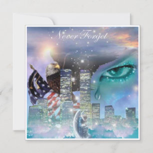 We Will Never Forget in Memory of 911 Tribute Card