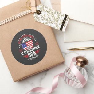 We Will Never Forget National Day of Remembrance Classic Round Sticker