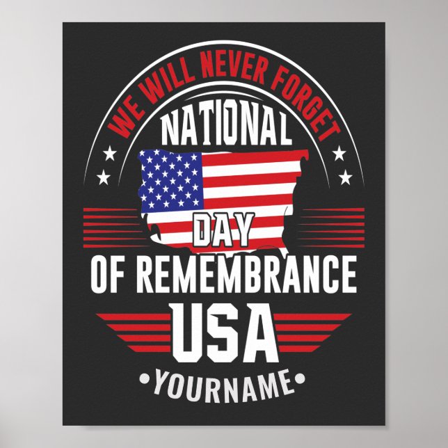We Will Never Forget National Day of Remembrance Poster (Front)