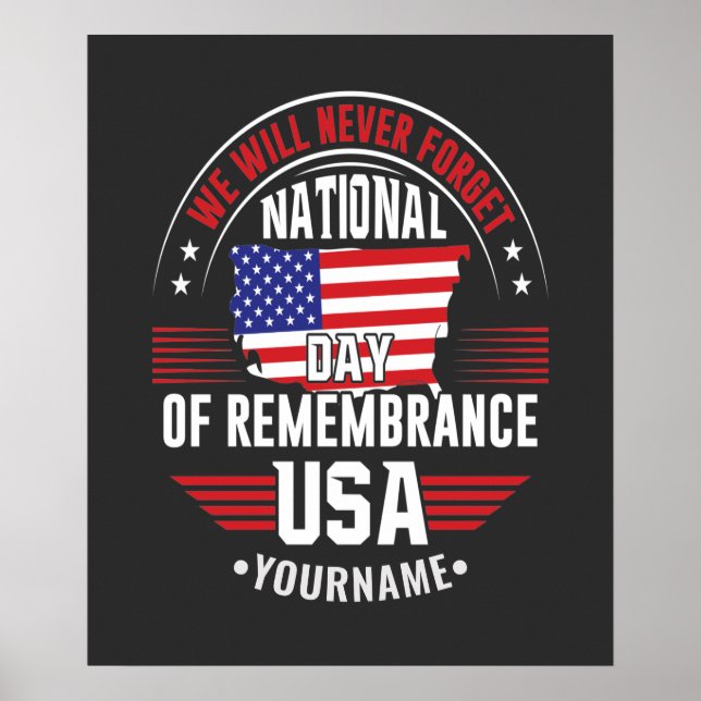 We Will Never Forget National Day of Remembrance Poster (Front)