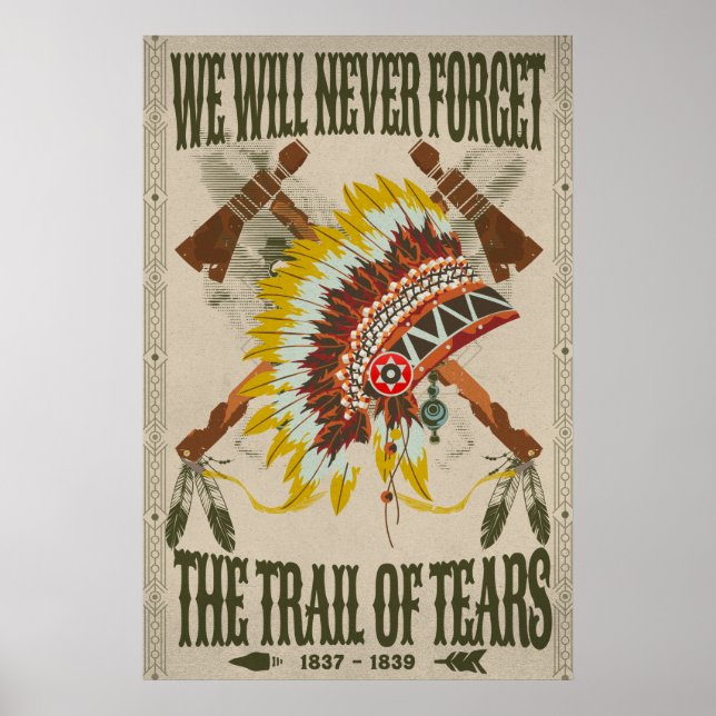 We Will Never Forget The Trail Of Tears Poster (Front)