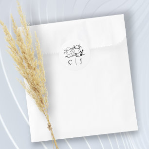 We Will Say I Moo Cow Themed Wedding Classic Round Sticker