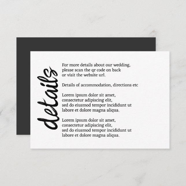 We Will Say I Moo Cow Wedding QR Code Enclosure Card (Front/Back)
