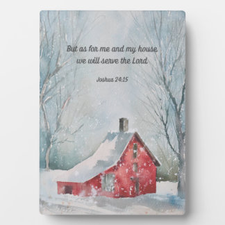 We Will Serve The Lord Bible Verse Picture 5x7 Plaque