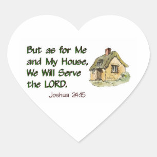 We Will Serve the LORD Heart Sticker