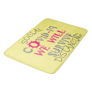 We Will Survive COVID-19 –  Strength & Resilience Bath Mat
