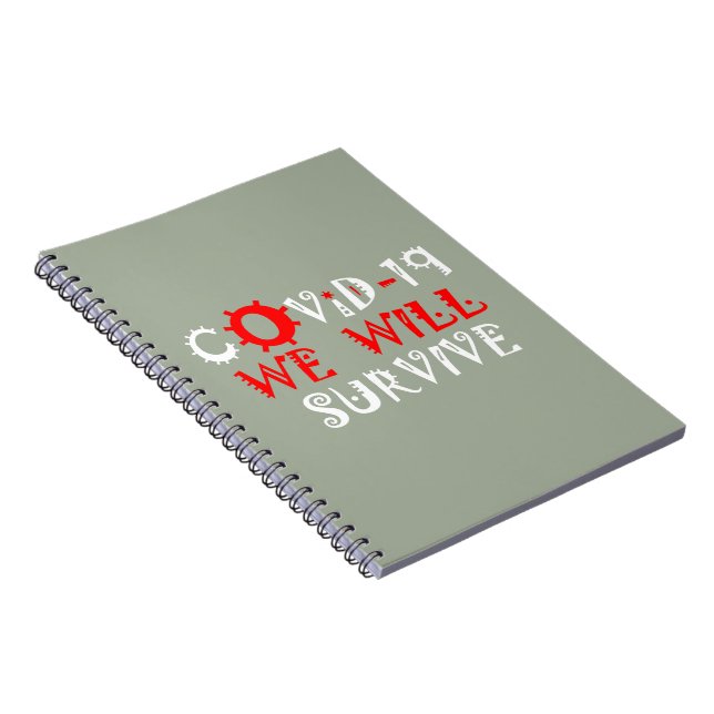 We Will Survive COVID-19 –  Strength & Resilience Notebook (Right Side)