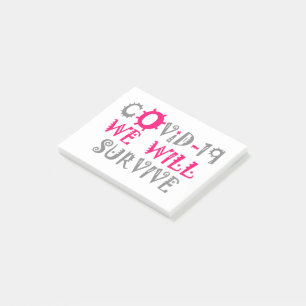 We Will Survive COVID-19 –  Strength & Resilience Post-it Notes