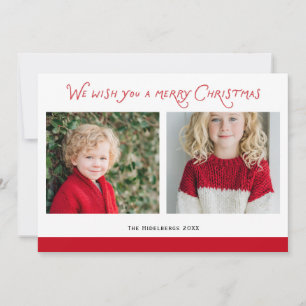 We Wish You a Merry Christmas 2 photo design Holiday Card
