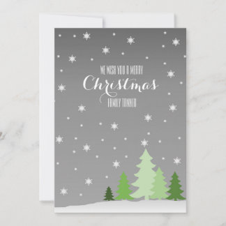 We wish you a merry Christmas Card with Trees