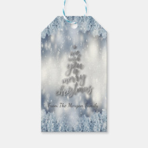 We Wish You A Merry Christmas Forest Tree Branches Gift Tags