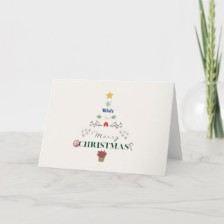 "We wish you a Merry Christmas" Greeting Card