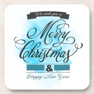 We wish you a Merry Christmas & Happy New Year Coaster