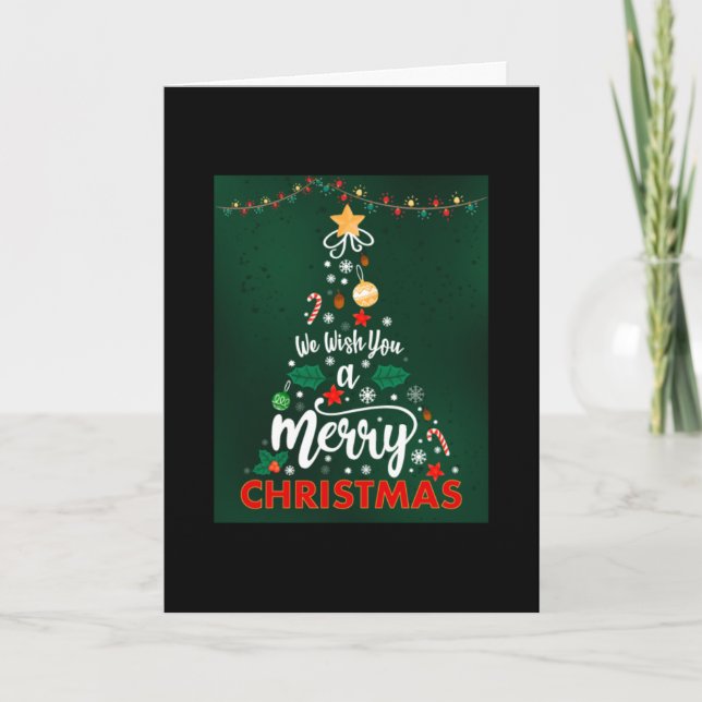 WE WISH YOU A "MERRY CHRISTMAS" HOLIDAY CARD (Front)