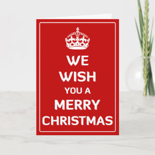 We Wish You A Merry Christmas Holiday Card