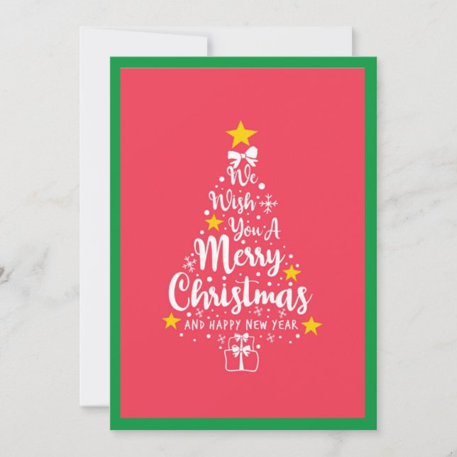 We Wish You a Merry Christmas Holiday Card (Front)