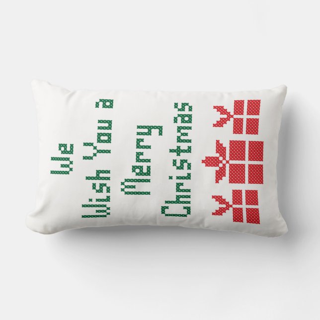 We Wish you a Merry Christmas Lumbar Pillow (Front)