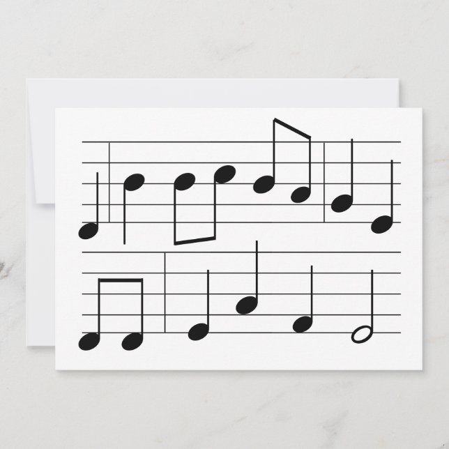 We Wish You a Merry Christmas New Year Music Note Holiday Card (Front)