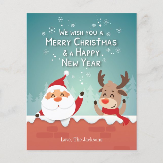 We Wish You A Merry Christmas Personalized Santa Flyer (Front)