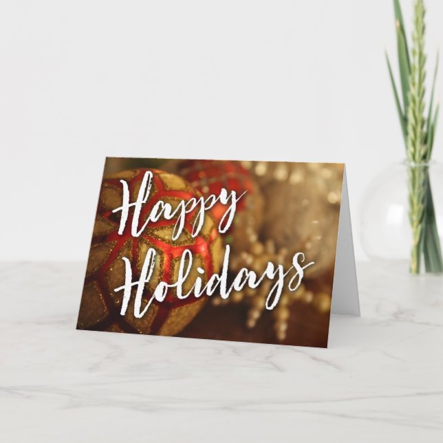 We Wish You a Merry Christmas Photo Typography Holiday Card (Front)