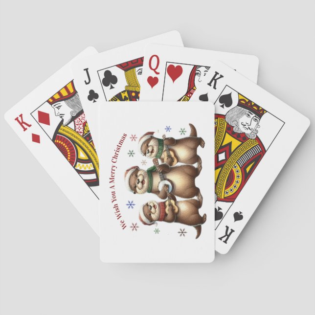 We Wish You A Merry Christmas Playing Cards (Back)