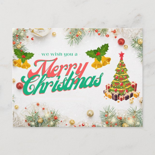 We Wish You a Merry Christmas Postcard (Front)