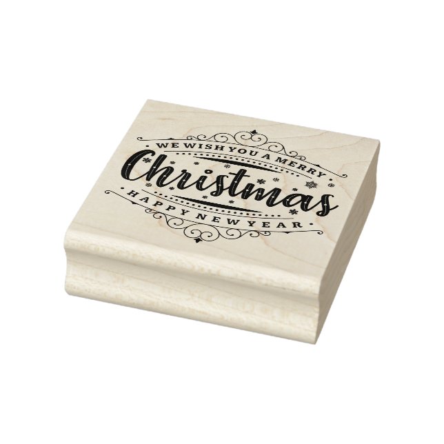 We Wish you a Merry Christmas  Rubber Stamp (Stamp)