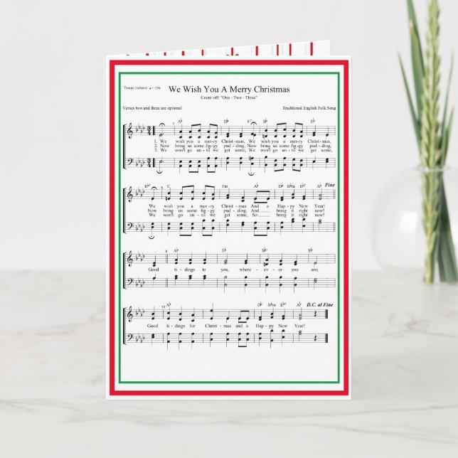 We Wish You A Merry Christmas Sheet Music Holiday  (Front)