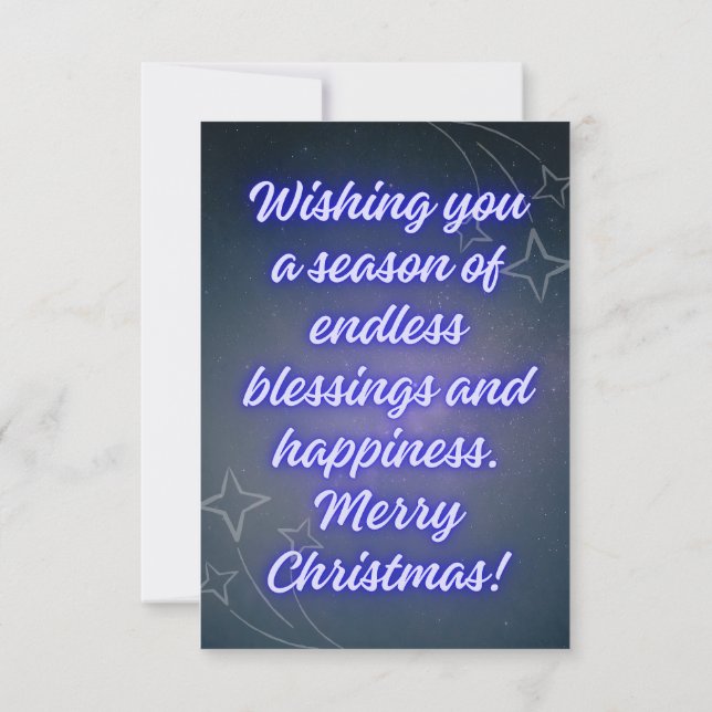 We Wish You a Merry Christmas Thank You Card (Back)