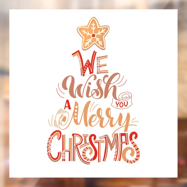 We Wish You a Merry Christmas  Window Cling (Sheet 2)