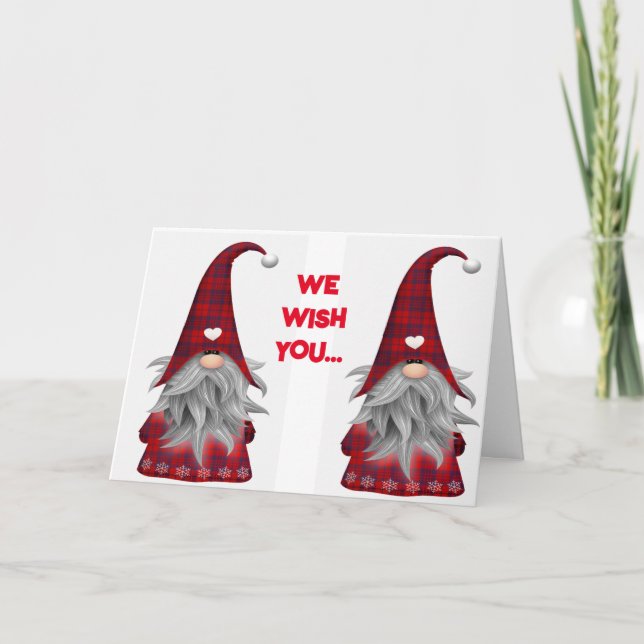 "WE" WISH "YOU" A VERY MERRY CHRISTMAS HOLIDAY CARD (Front)