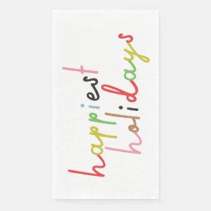 we wish you MERRY CHRISTMAS and a NEW YEAR Napkin