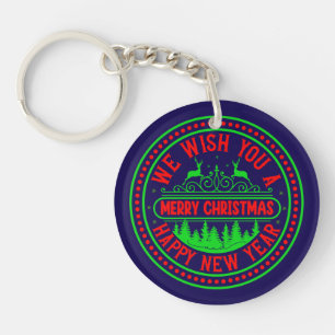 We Wish You Merry Christmas Happy New Year-13395 Keychain