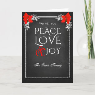 We wish you peace love & joy holiday card