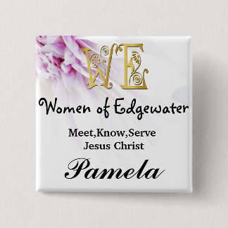 WE Women of Edgewater 2 Inch Square Button
