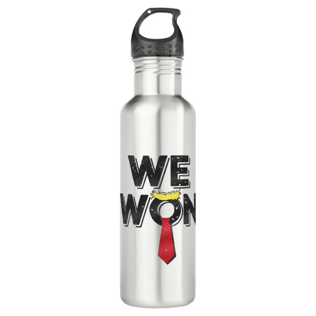We Won Donald Trump 2024 710 Ml Water Bottle (Front)