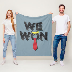 We Won Donald Trump 2024 Fleece Blanket